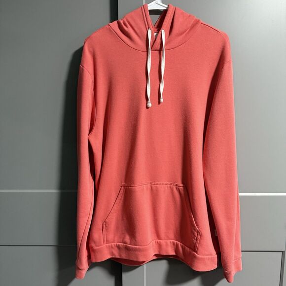 Onia Men Hooded Sweatshirt Kangaroo Pocket Casual Lounge Pink Medium - Picture 1 of 7